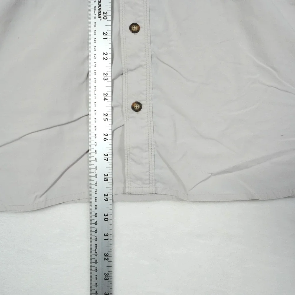 The North Face Button Shirt Mens Size Large Gray Vented Performance Outdoor Hike